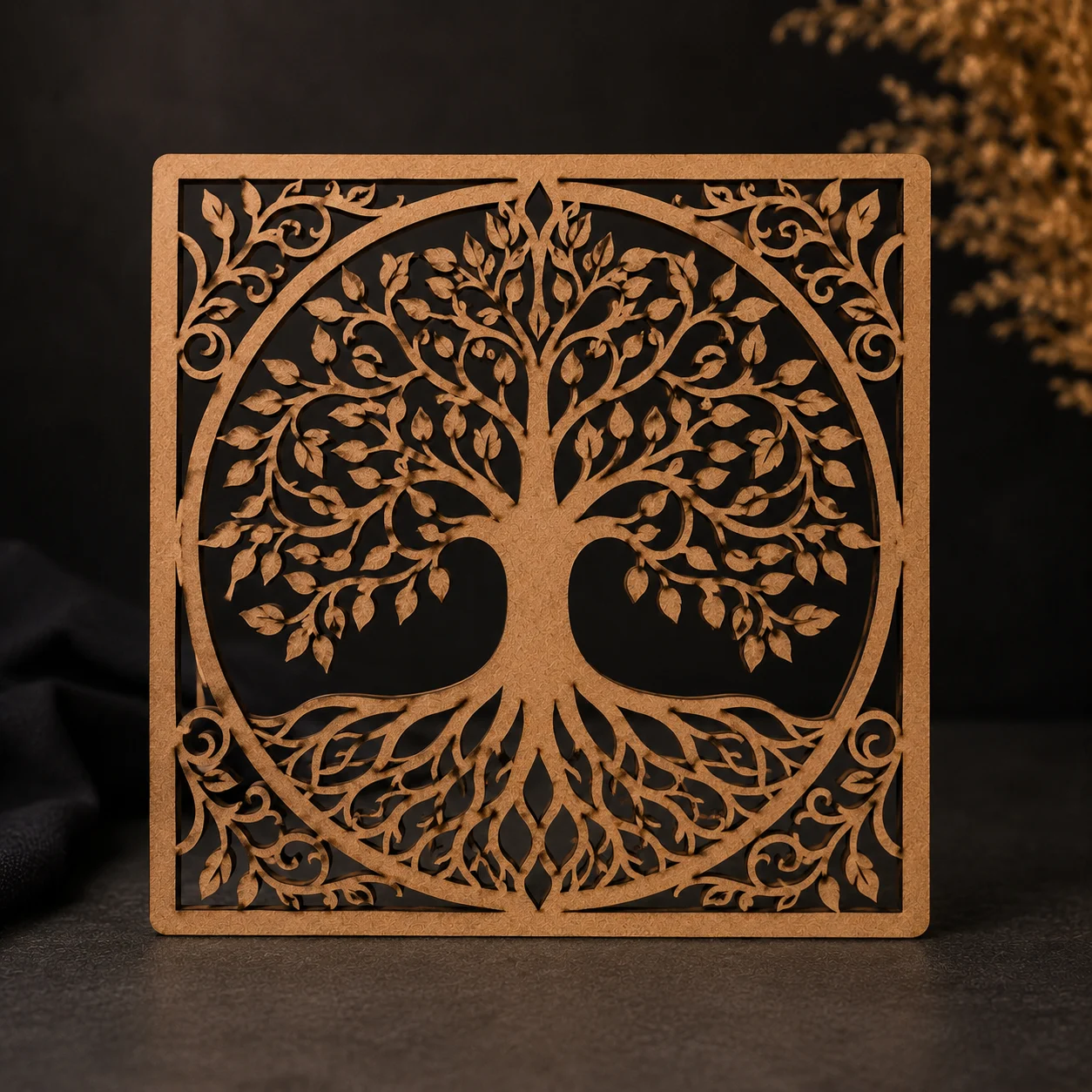 Corte Láser 30x30 cm en MDF de 3mm
