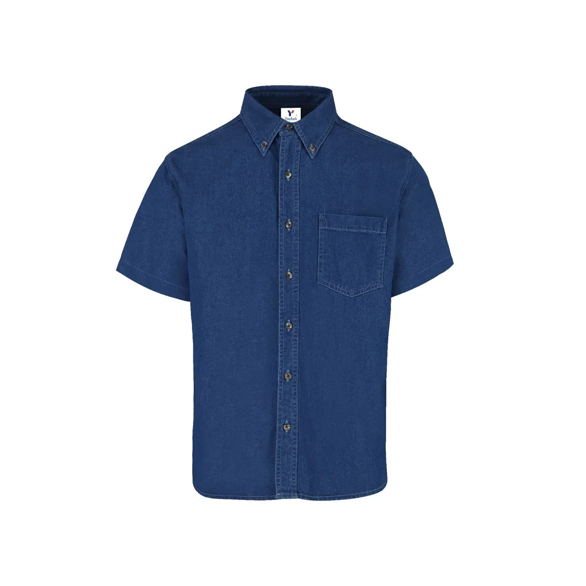 Camisa Mezclilla Manga Corta Caballero | 100% Algodon