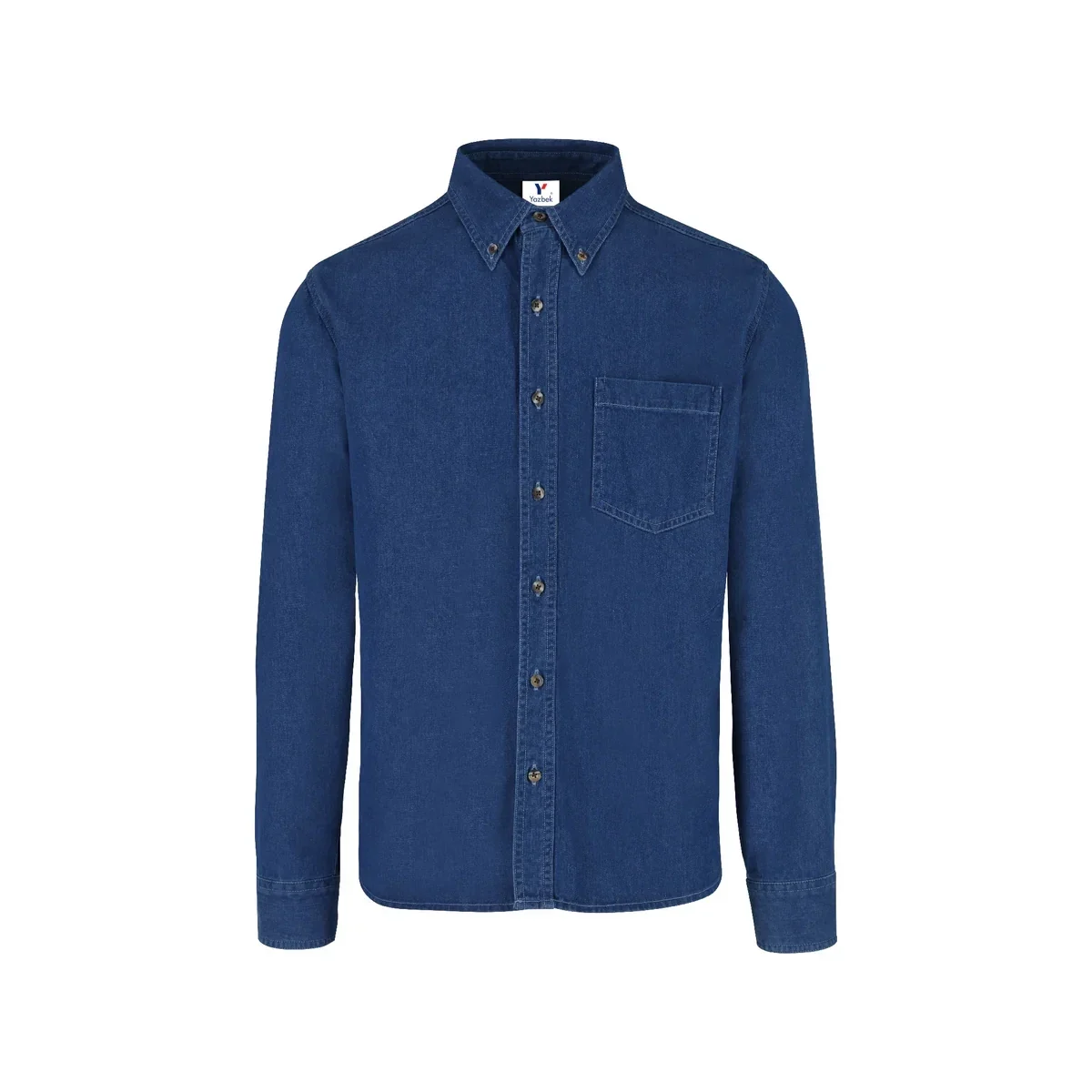 Camisa Mezclilla Manga Larga de Caballero | 100% Algodon